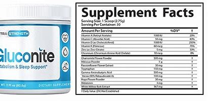 Gluconite Supplement Facts